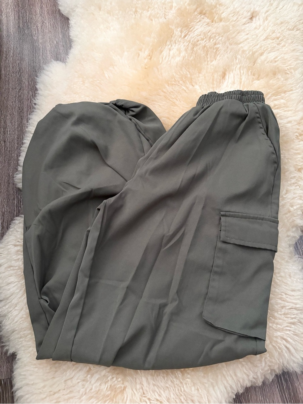 Kids Olive Cargo Jogger Pants - Unbranded